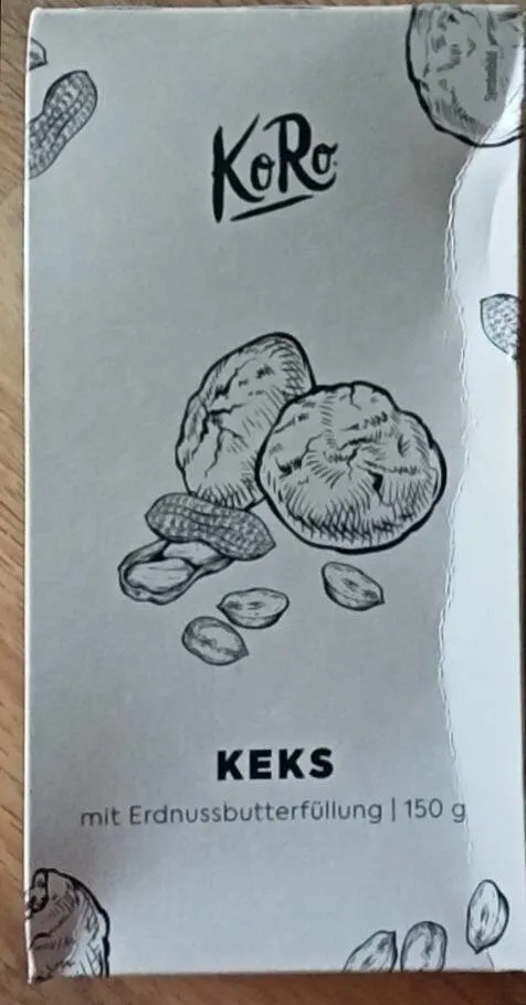 Keks mit Erdnussbutterfüllung