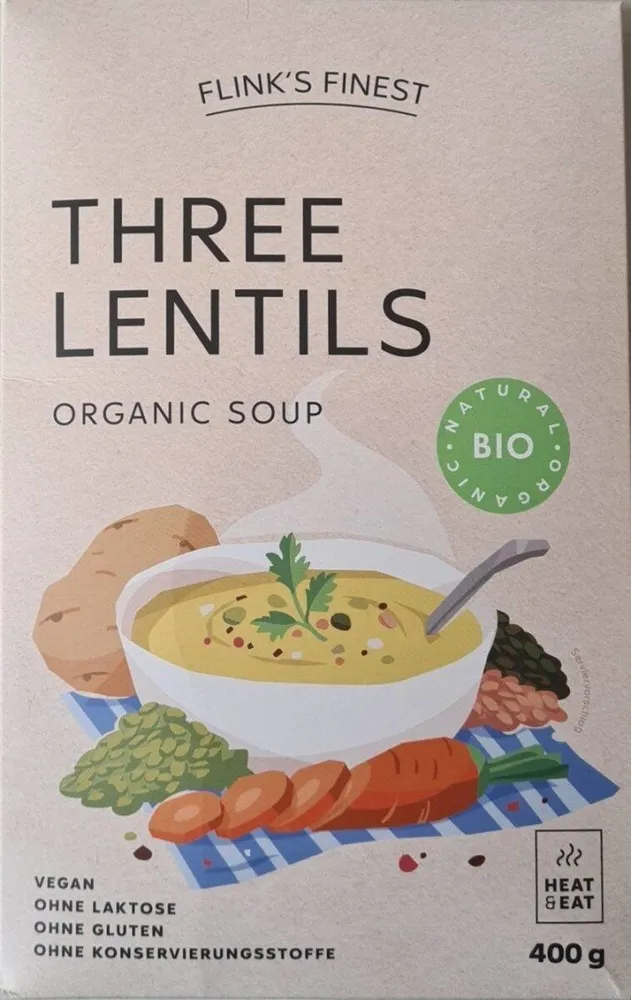Three Lentils Organic Soup