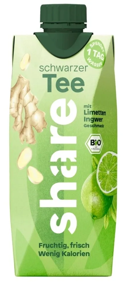 Schwarzer Tee mit Limetten Ingwer Geschmack