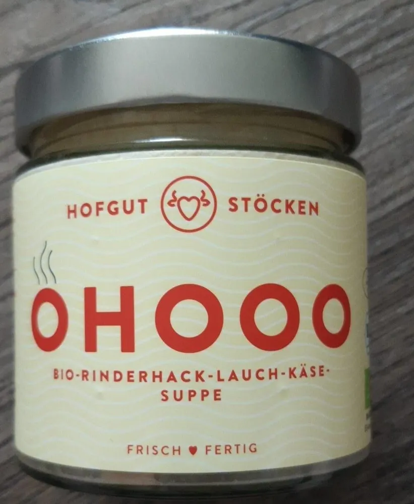 OHOOO Bio-Rinderhack-Lauch-Käse-Suppe