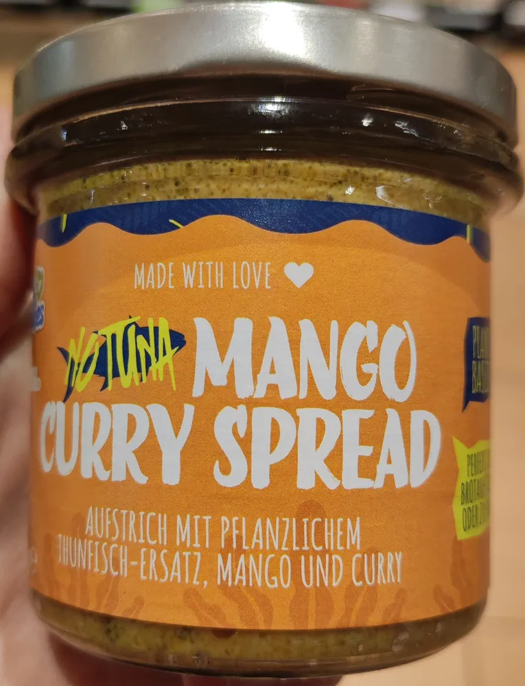 No tuna mango curry spread