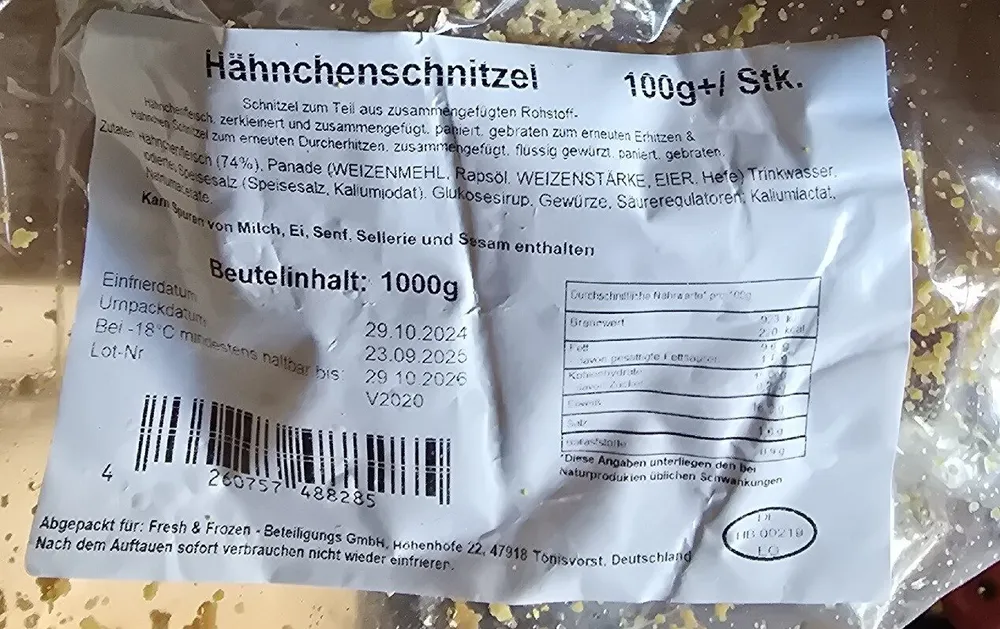 Hähnchenschnitzel