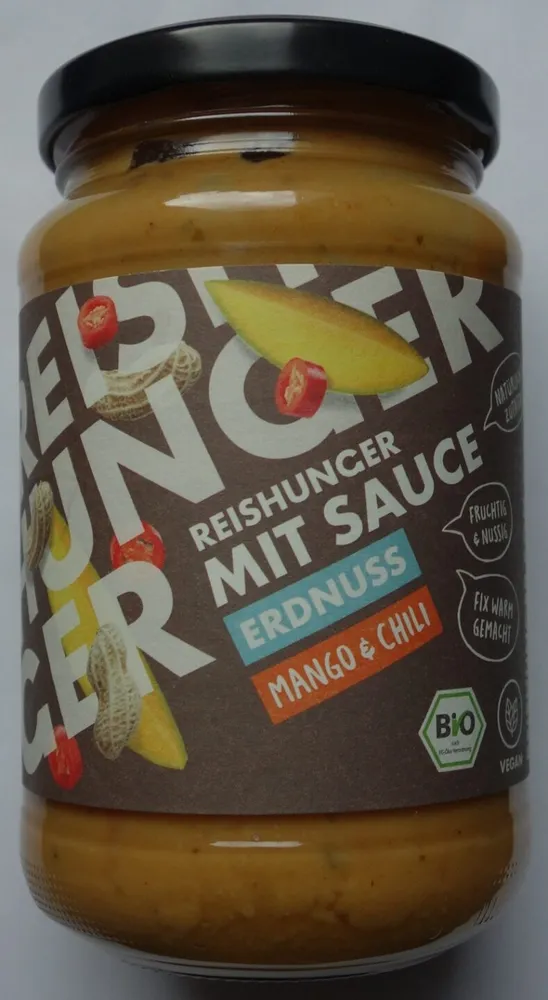 Reishunger mit Sauce Erdnuss Mango&Chili