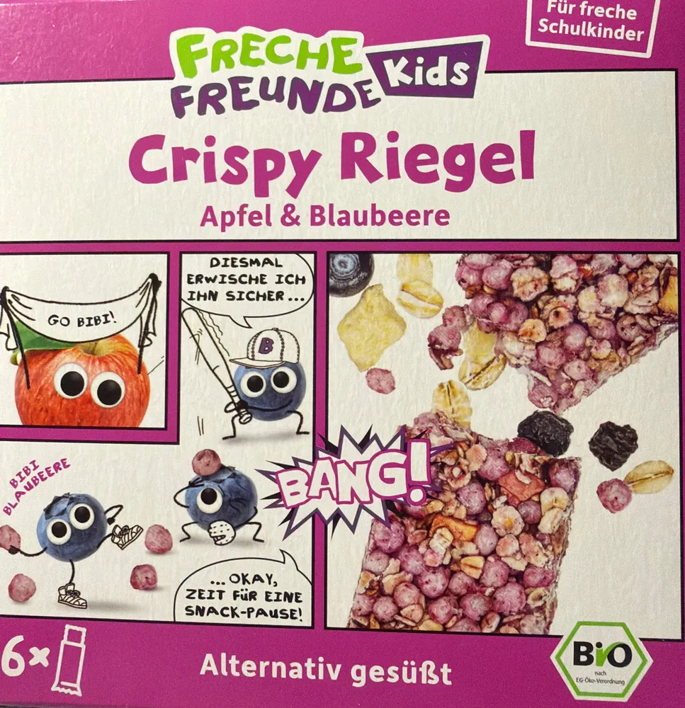Crispy Riegel Apfel & Blaubeere