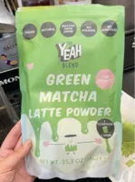 Green matcha latte powder