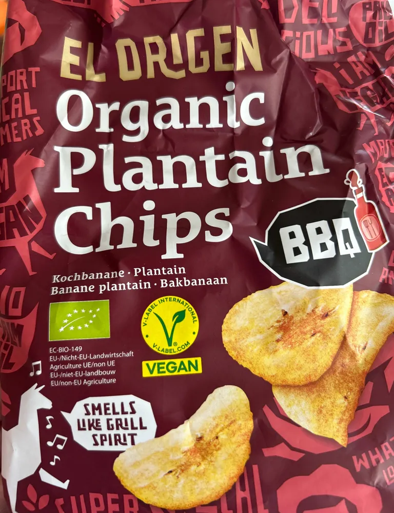 Organic plantain chips BBQ