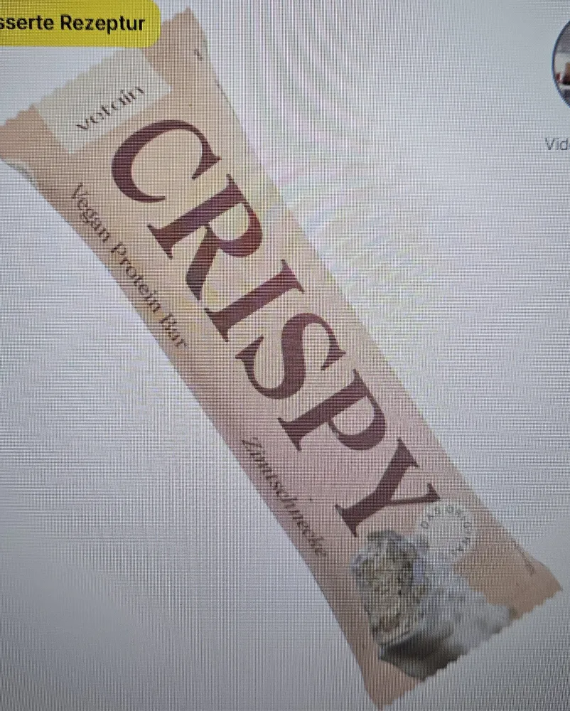 CrispyVegan Proteinbar Zimtschnecke