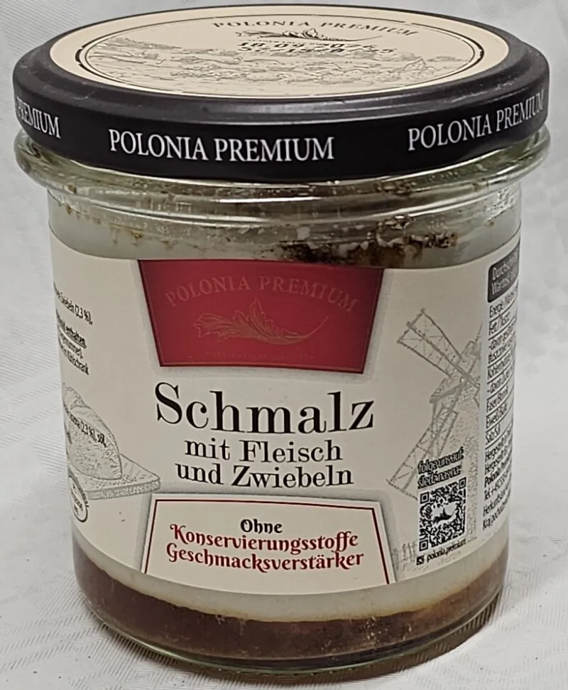 Schmalz mit Fleisch und Zwiebeln