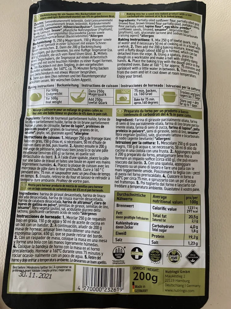 Protein backmischung