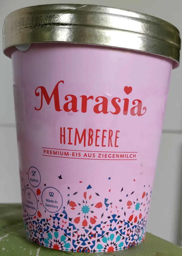 Himbeere Premium-Eis aus Ziegenmilch