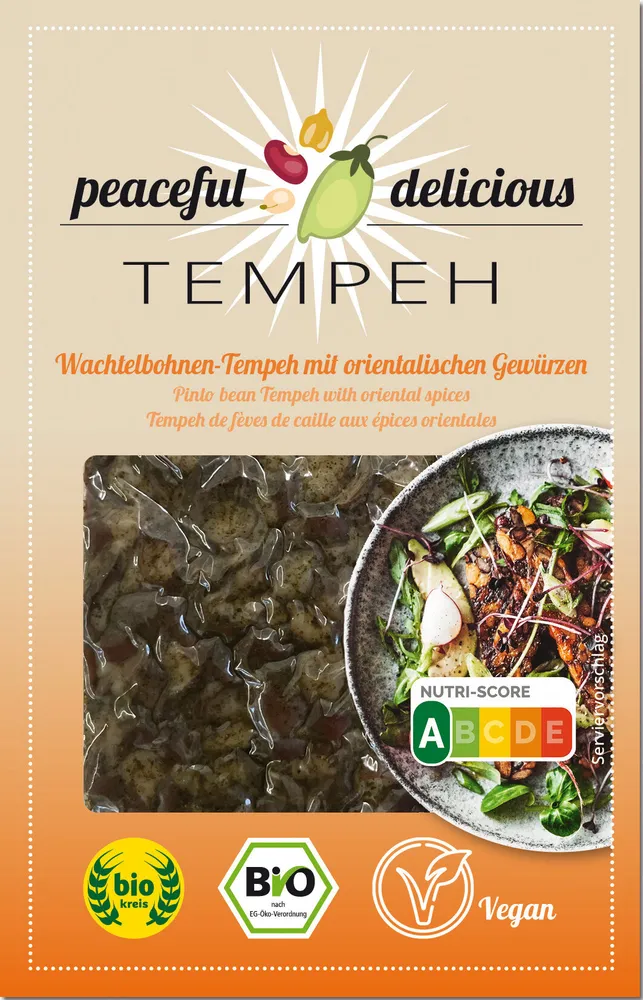 Wachtelbohnen-Tempeh mit orientalischen Gewürzen