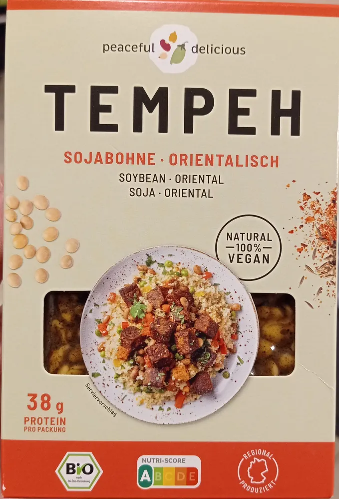 Sojabohnen-Tempeh mit orientalischen Gewürzen