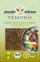 Sojabohnen-Tempeh mit Sesam & Knoblauch
