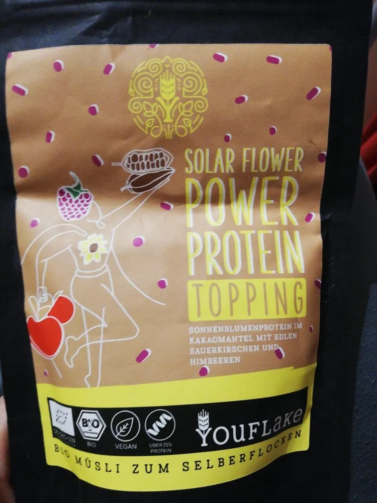 Solar flower power protein topping