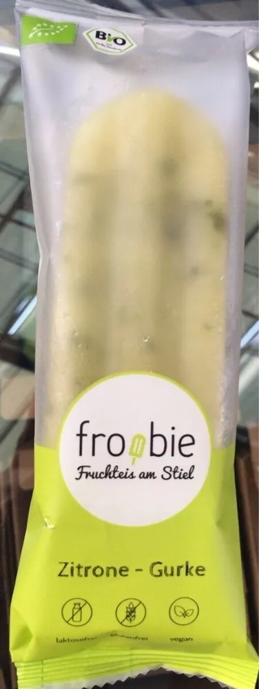 Zitrone-Gurke Fruchteis am Stiel