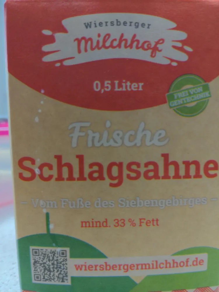 Frische Schlagsahne