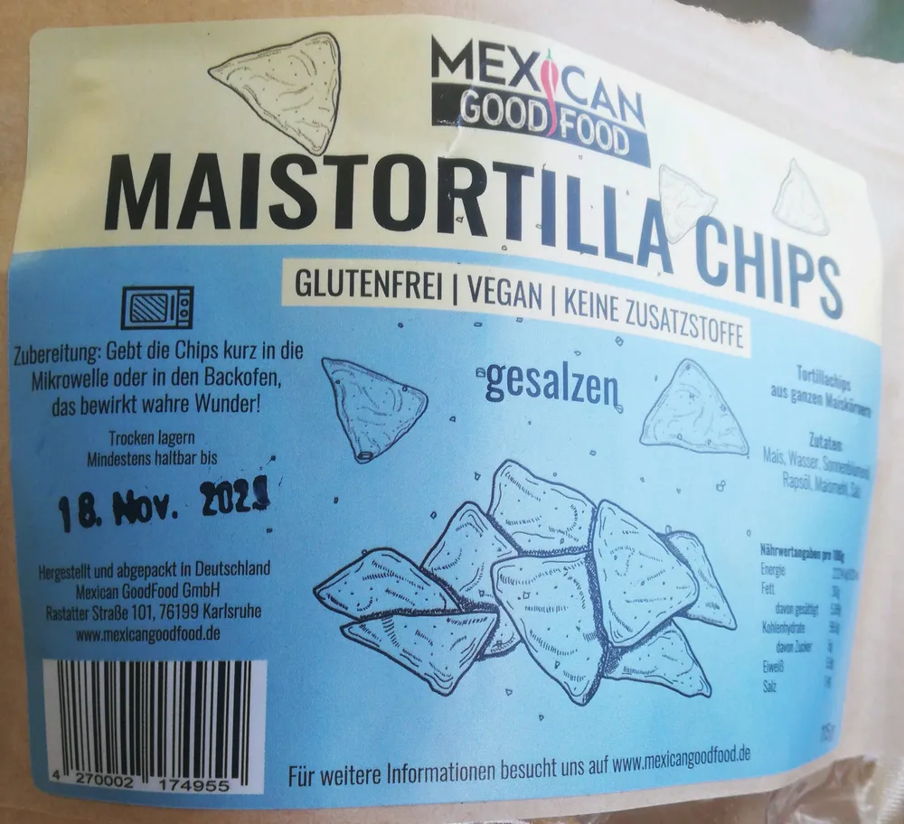 Maistortilla Chips, gesalzen