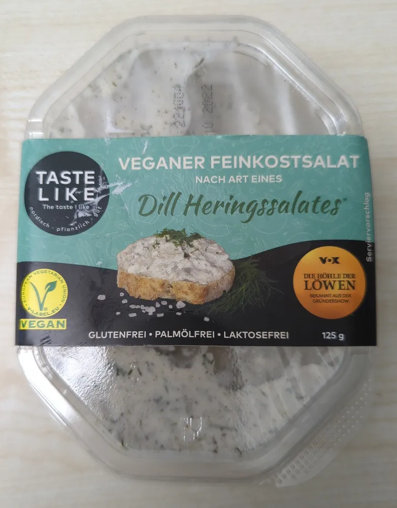 veganer Feinkostsalat nach Art eines Dill Heringssalates