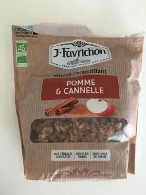 Muesli croustillant pomme et cannell
