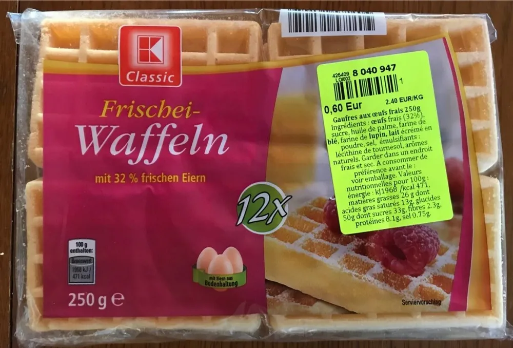 Frischeiwaffeln, Aus 32% Frischen Eiern