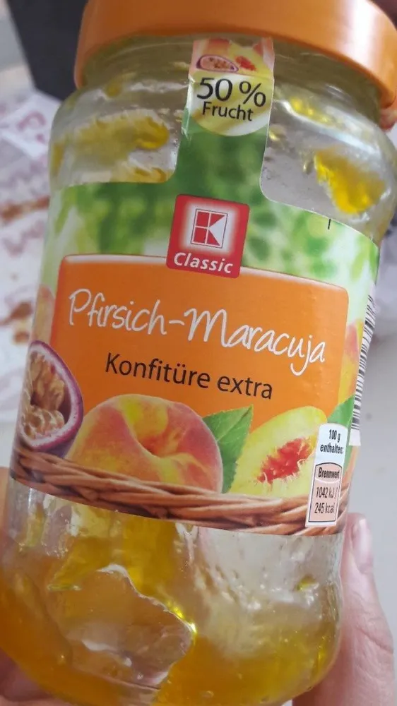 Konfitüre Extra, Pfirsich Maracuja