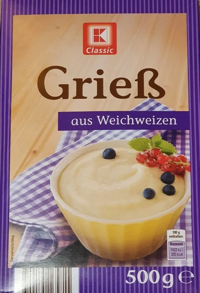 Grieß aus Weichweizen