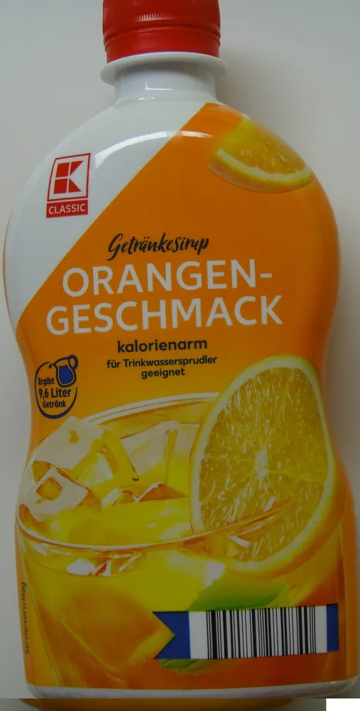 Getränkesirup Orangengeschmack kalorienarm