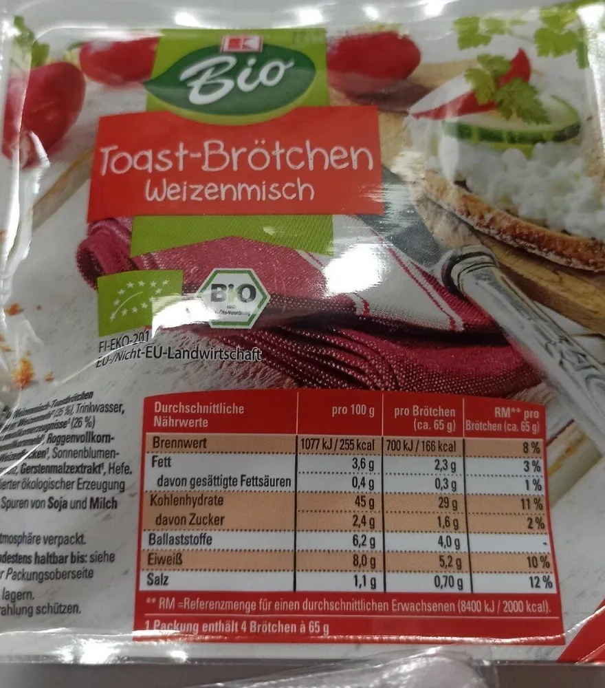 Toast brotchen weizenmisch