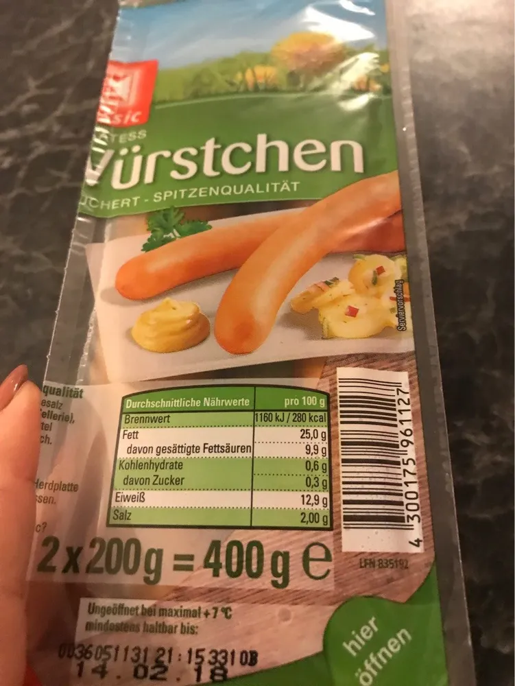 Wiener Würstchen , Schwein