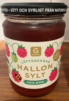 lättaockrad hallon sylt