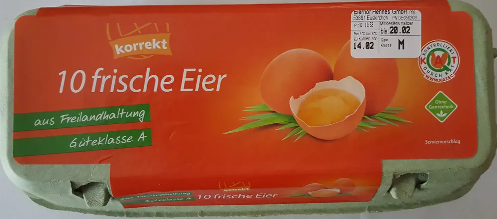 10 frische Eier