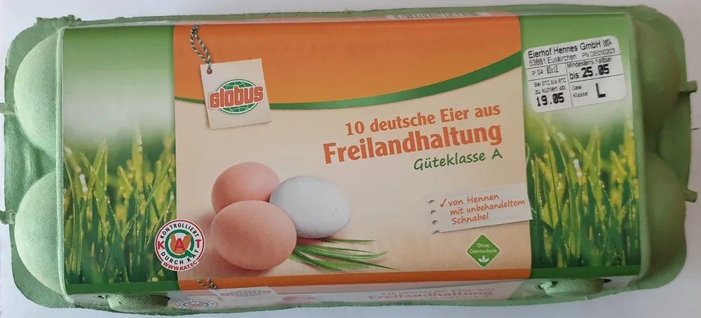 10 deutsche Eier aus Freilandhaltung