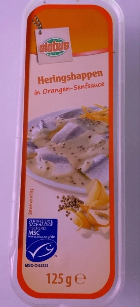 Heringshappen in Orangen-Senfsauce