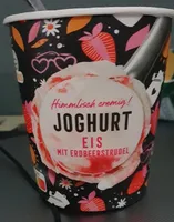 Joghurt Eis mit Erdbeerstrudel