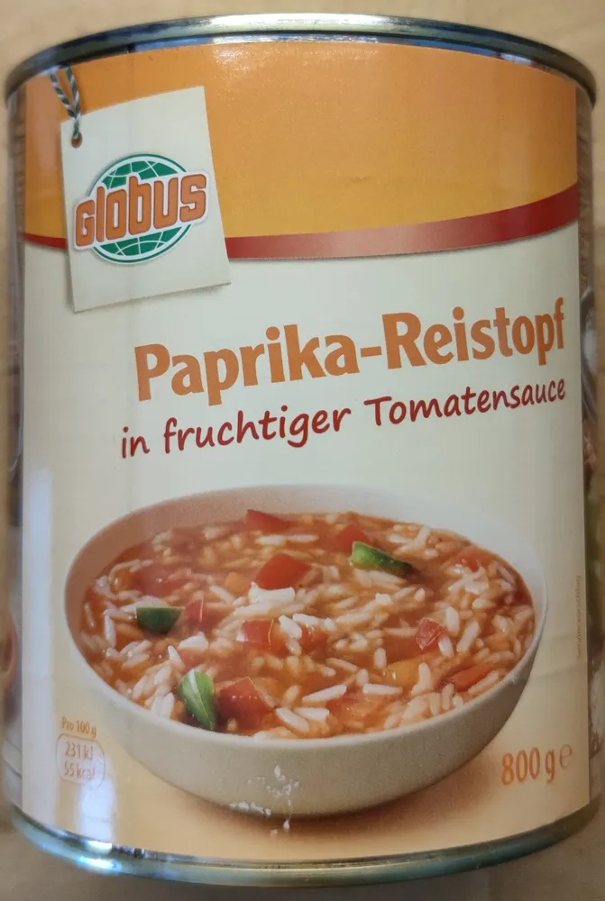 Paprika-Reistopf in fruchtiger Tomatensauce