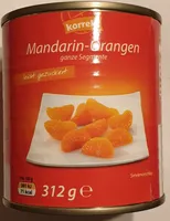 Mandarin-Orangen, ganze Semente, leicht gezuckert
