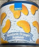 Mandarin-Orangen-Segmente, leicht gezuckert