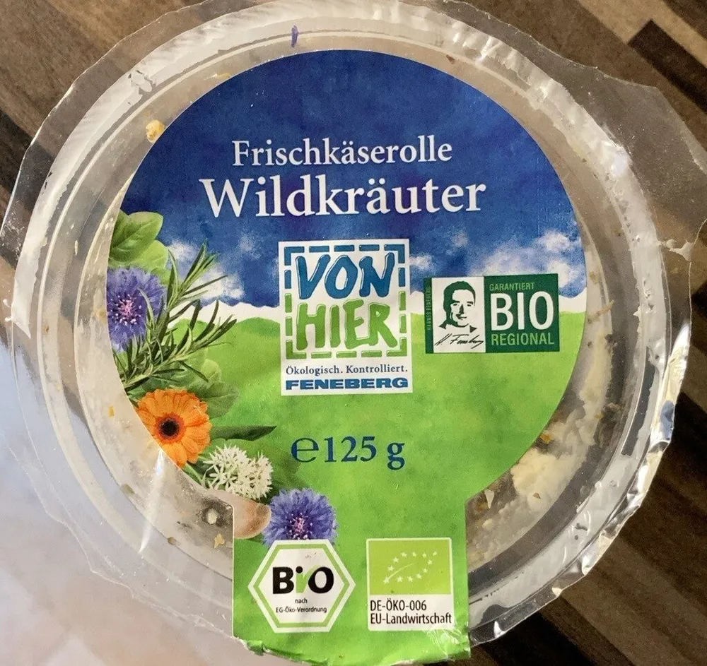 Frischkäserolle Wildkräuter