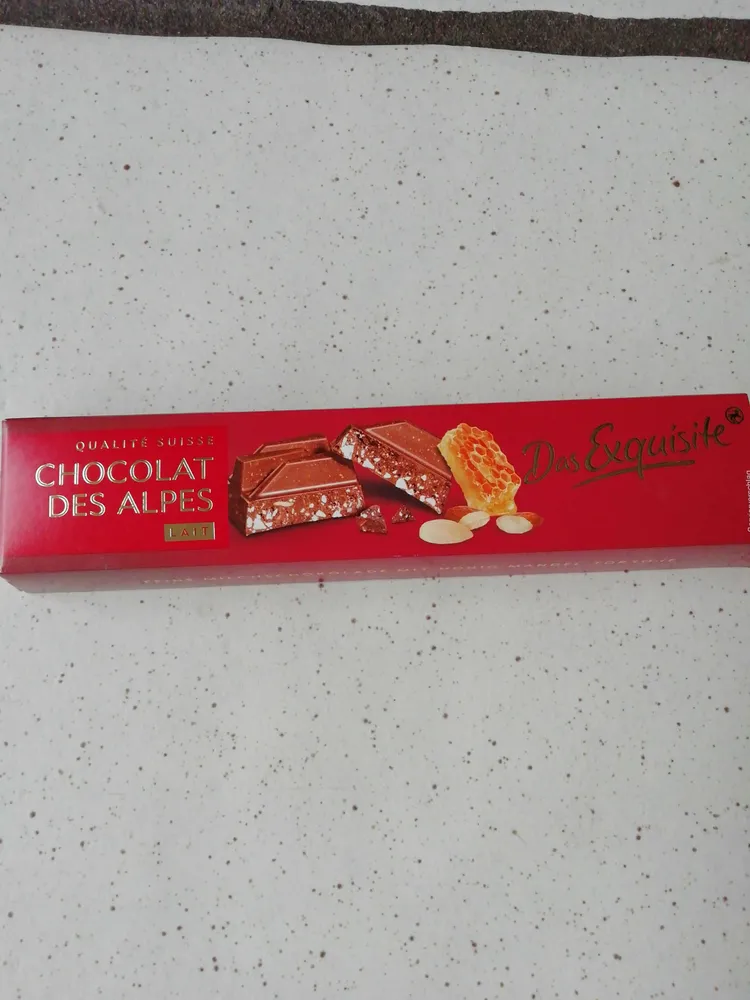 Chocolat des Alpes, Lait, mit Honig-Mandel-Torrone