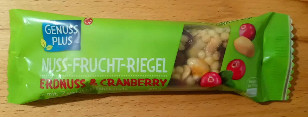 Nuss-Frucht-Riegel Erdnuss & Cranberry