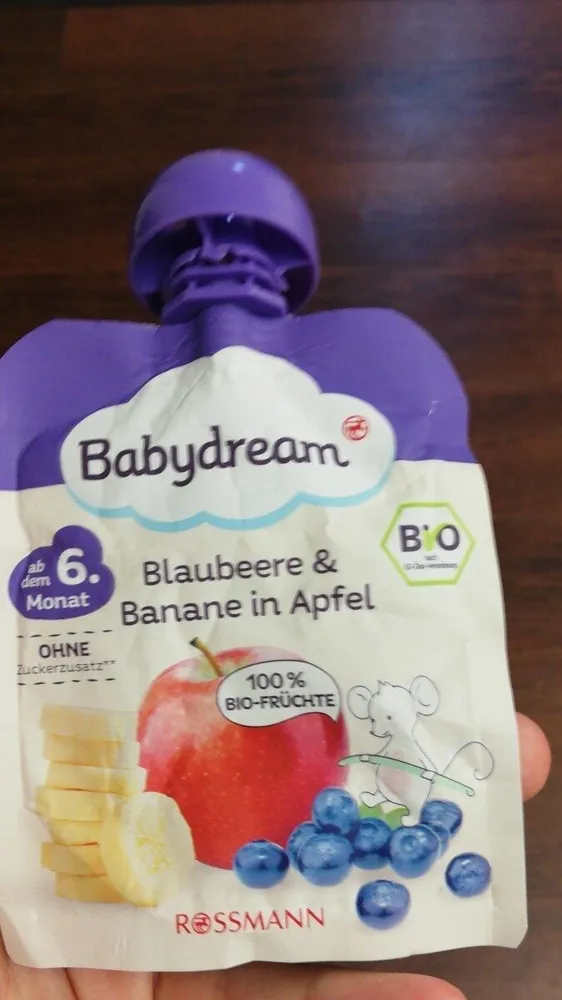 Blaubeere Banane in Apfel