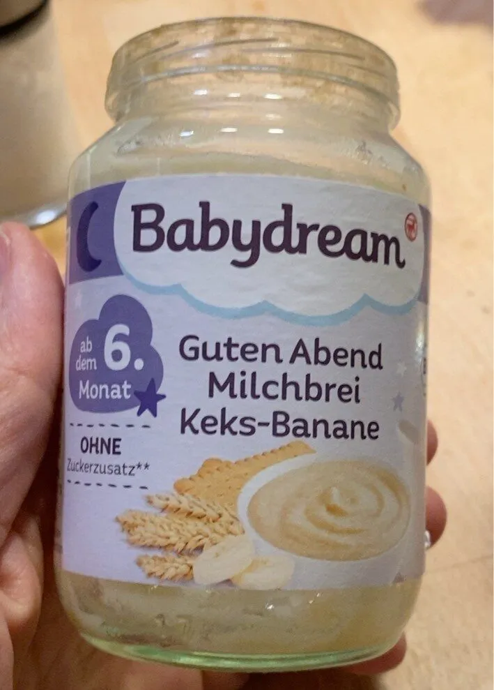 Guten Abend Milchbrei Keks-Banane