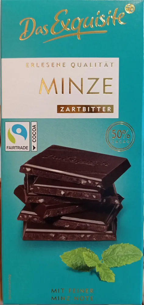 Rossmann Das Exquisite Erlesene Qualität Minze Zartbitter 4305615838861 Zartbitterschokolade mit Pfefferminz Crisp
