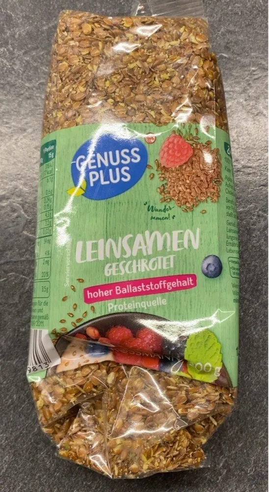 Leinsamen geschrotet