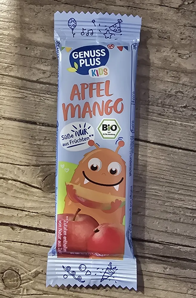 Bio Fruchtriegel Apfel-Banane-Birne-Mango