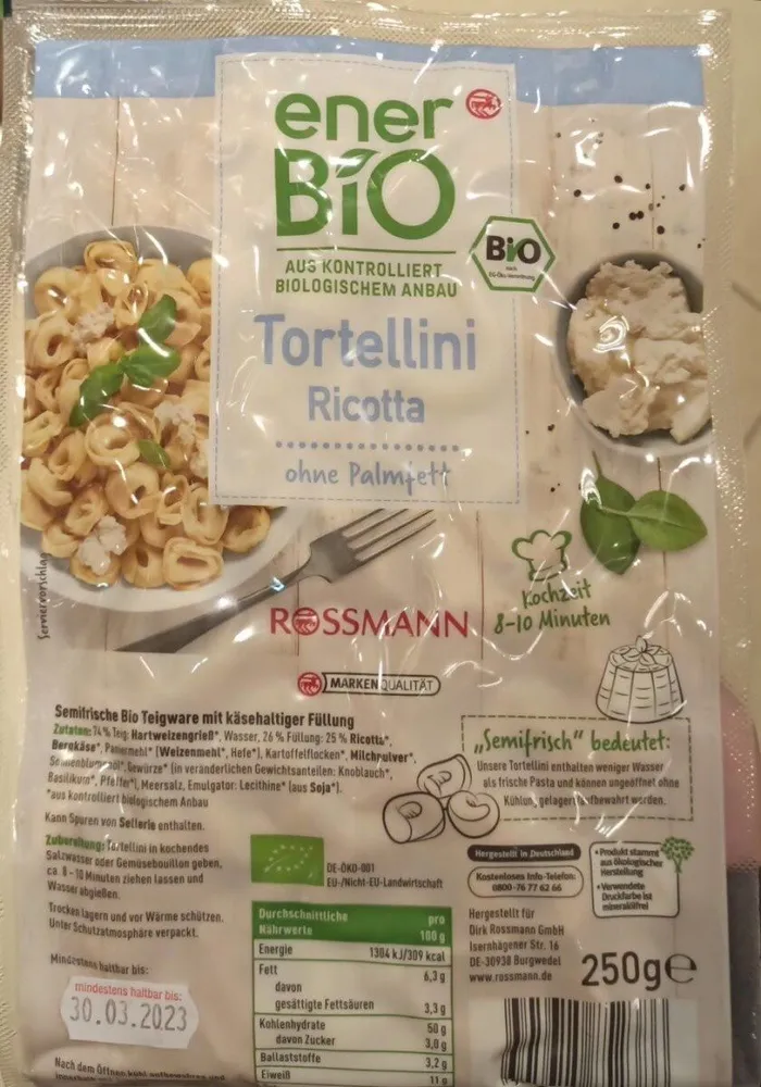 ener Bio Tortellini Ricotta