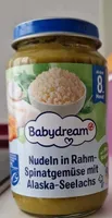 Nudeln in Rahm Spinatgemüse mit Alaska Seelachs (ab 8. Monat)