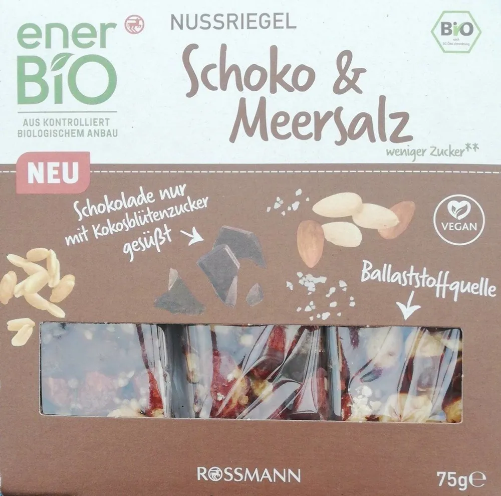 Nussriegel Schoko Meersalz