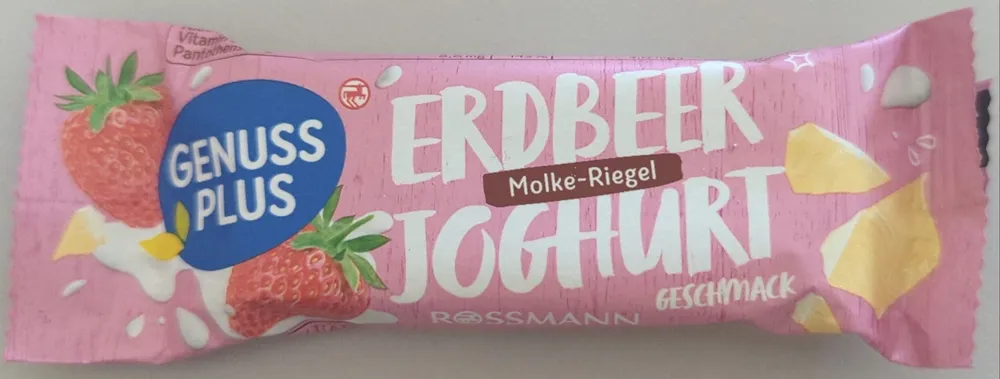 Molke-Riegel. Erdbeer-Joghurt-Geschmack.