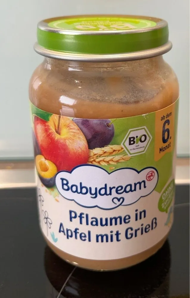 Pflaume in Apfel mit Grieß